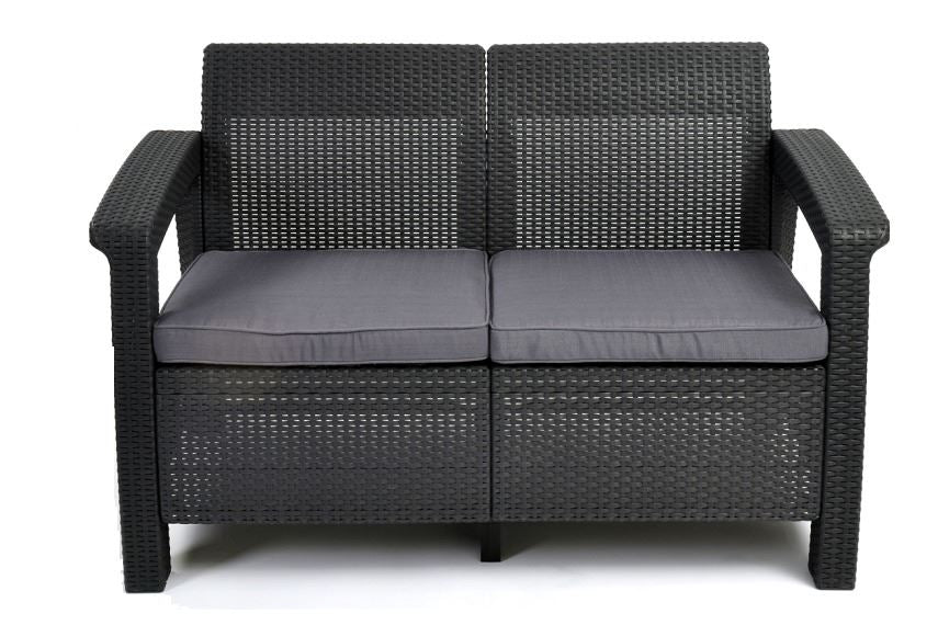 Keter Corfu 2 Seater Sofa - mazeproducts