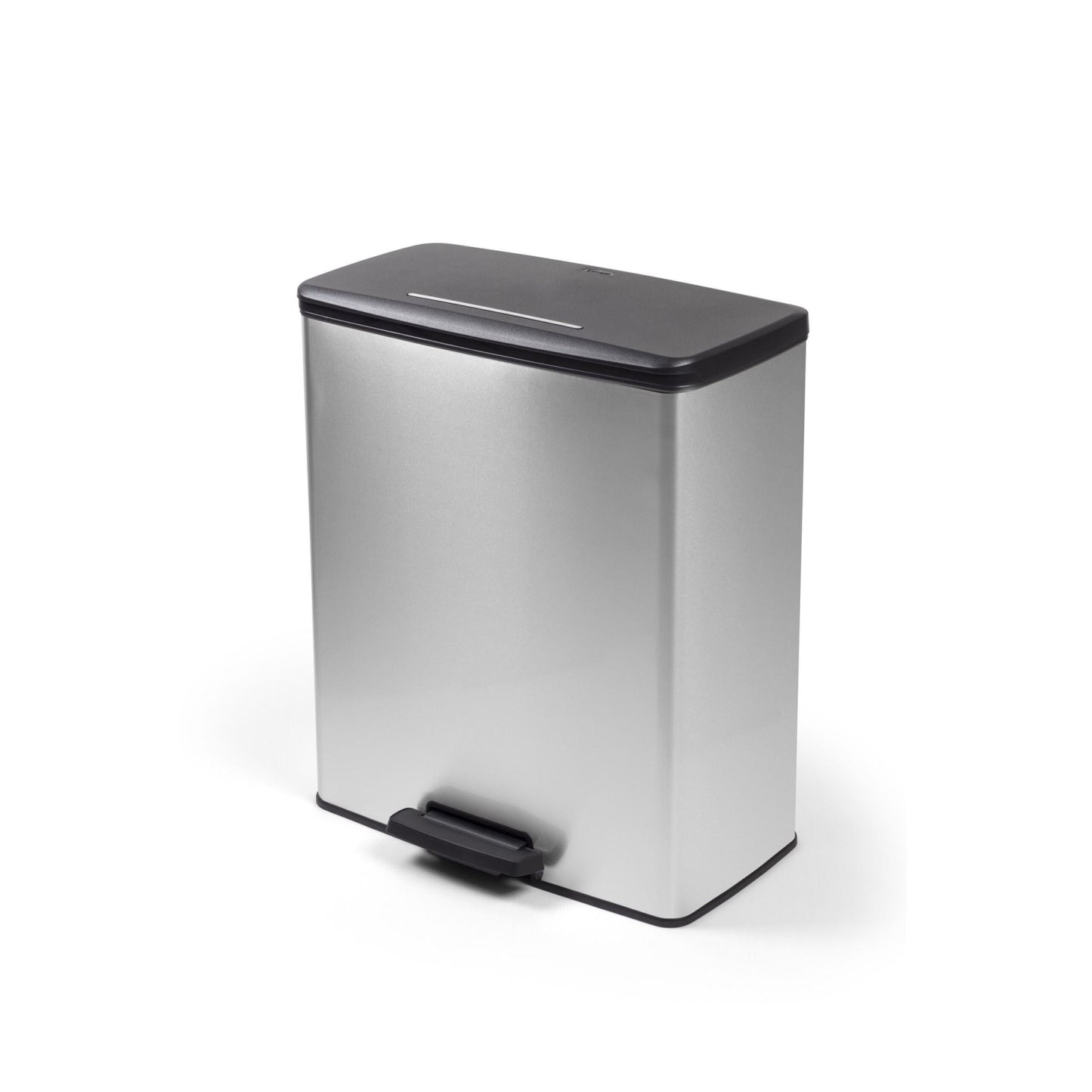 Curver Deco Pedal Bin - 65L - Steel Look - mazeproducts