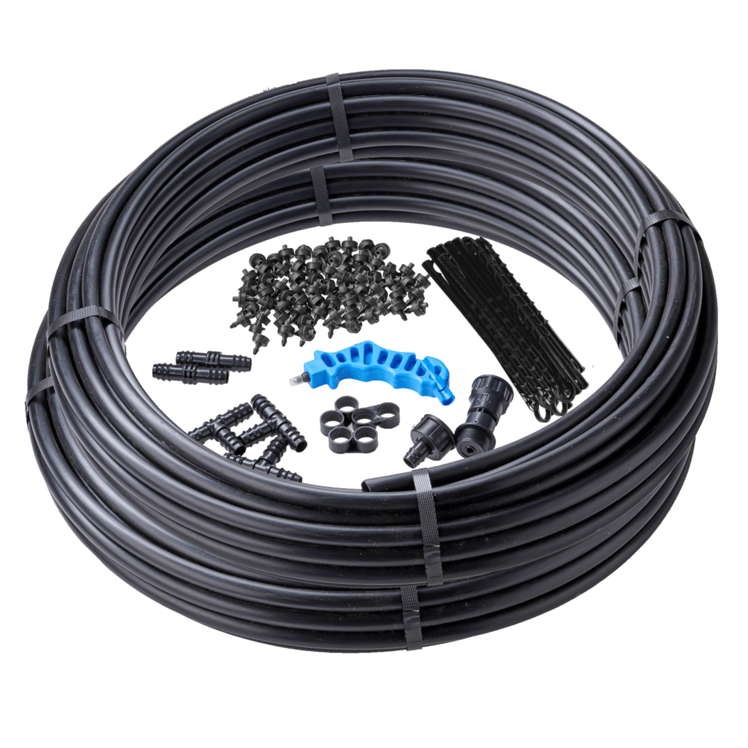 100 x 4L p/h Non - PC Drippers with 50m Polytube Kit - mazeproducts