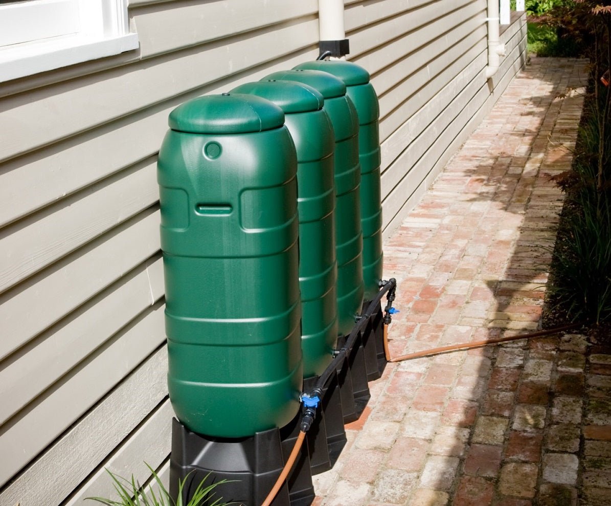 100L MINItank with Stand, Downpipe Diverter & Linking Kit - mazeproducts