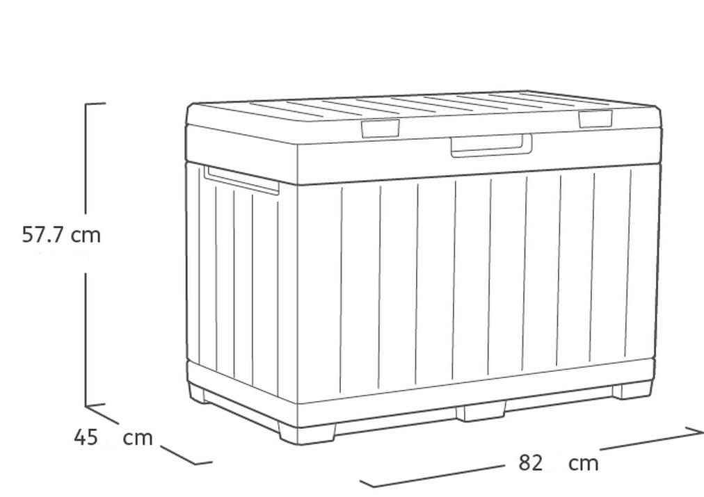 Keter Kentwood 190L Storage Box - Graphite - mazeproducts