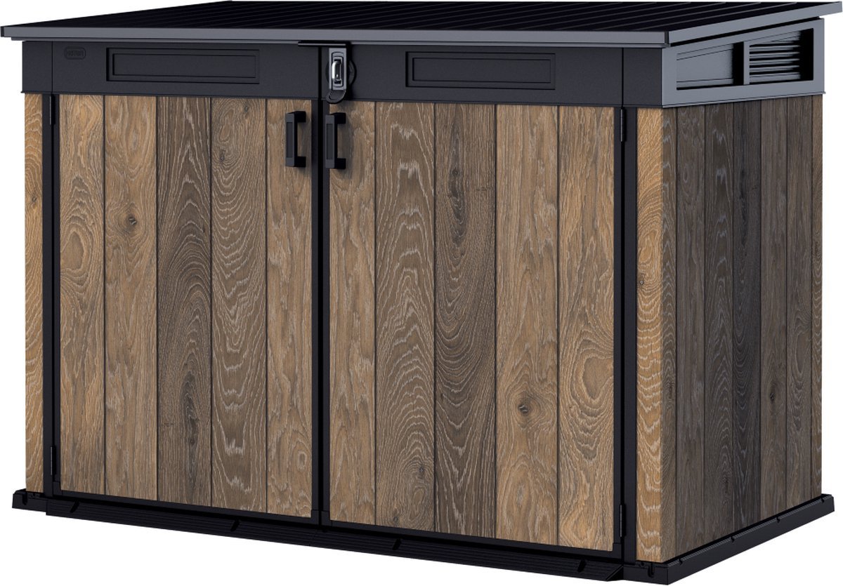 Keter Signature Horizontal Shed - Walnut Look 2020L - mazeproducts