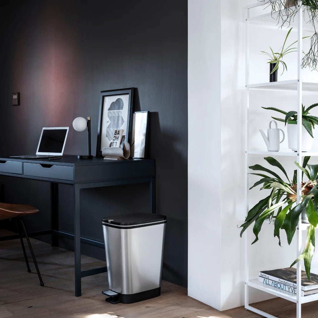 Curver Chic 45L Pedal Bin - Steel Look - mazeproducts