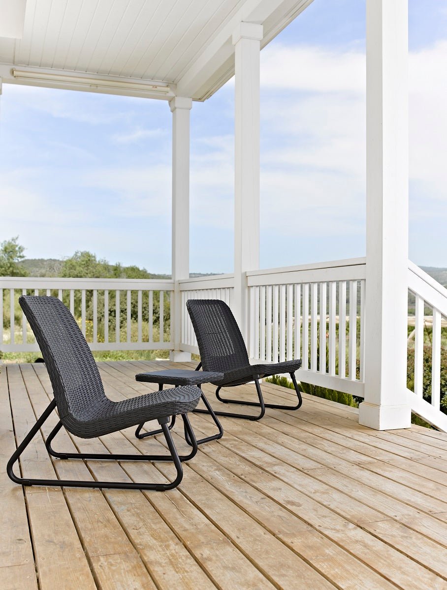 Keter Rio Patio Furniture Set - Graphite - mazeproducts