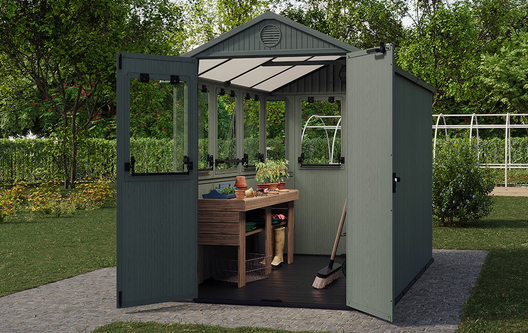 Keter Potting 6x8 Shed - Green (1.9 x 2.4m) - mazeproducts
