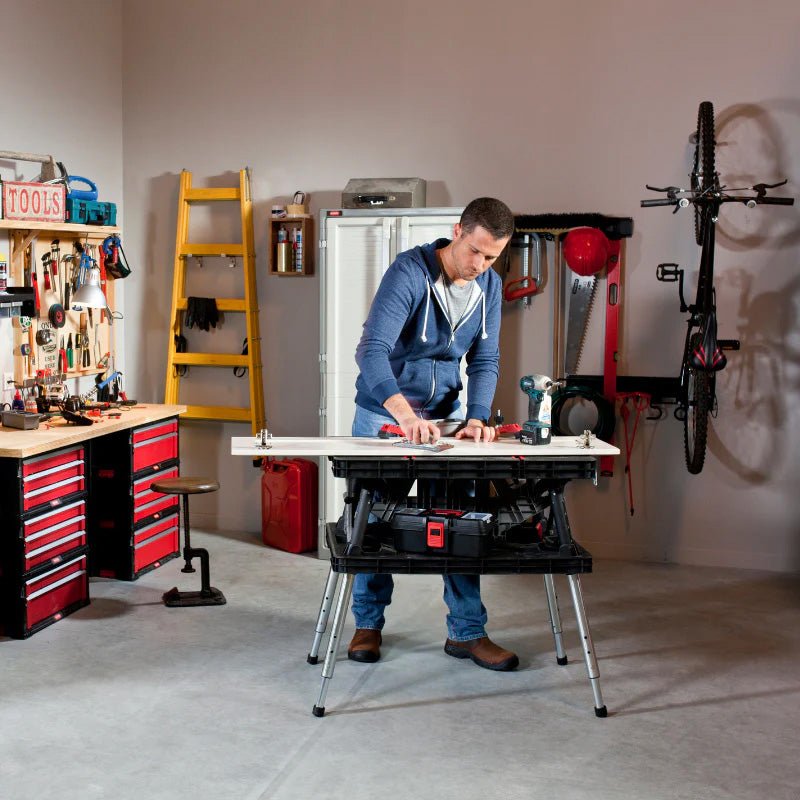 Keter Folding Work Table with Clamps - mazeproducts