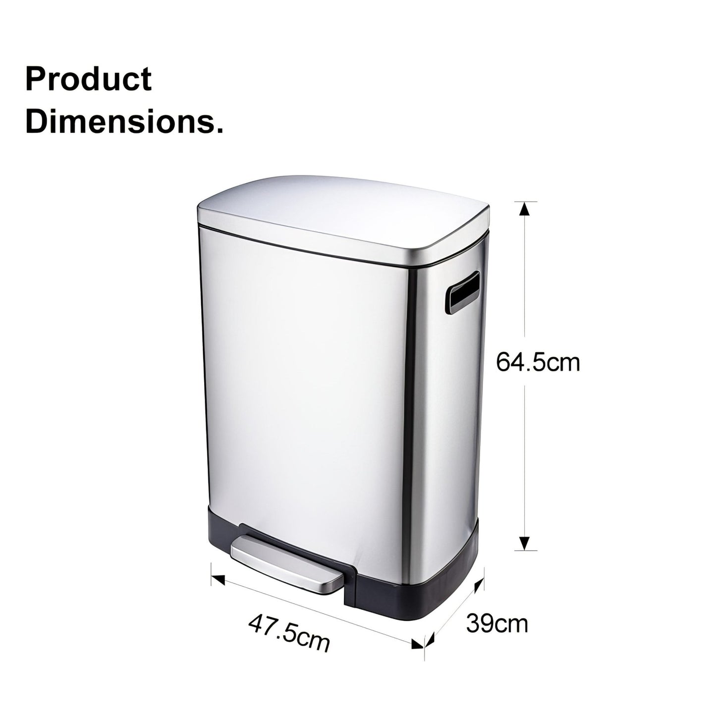 Stainless Steel 2 Compartment Pedal Bin - 15 & 25L - mazeproducts