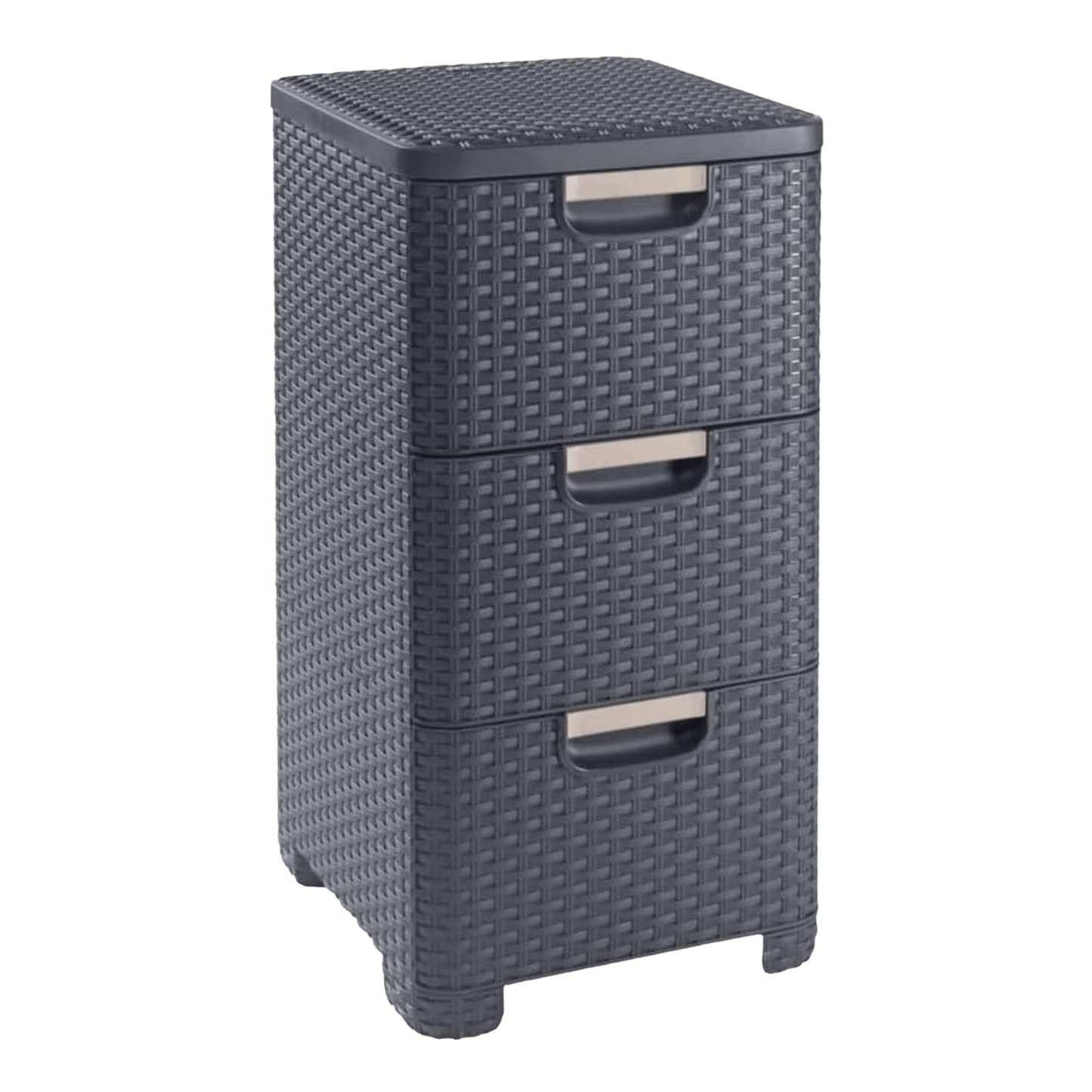 Curver Style Storage 3 Drawer Set - Grey (14L) - mazeproducts