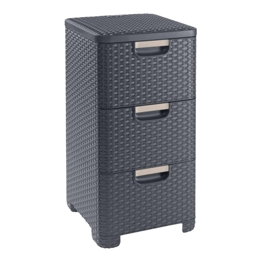 Curver Style Storage 3 Drawer Set - Grey (14L) - mazeproducts