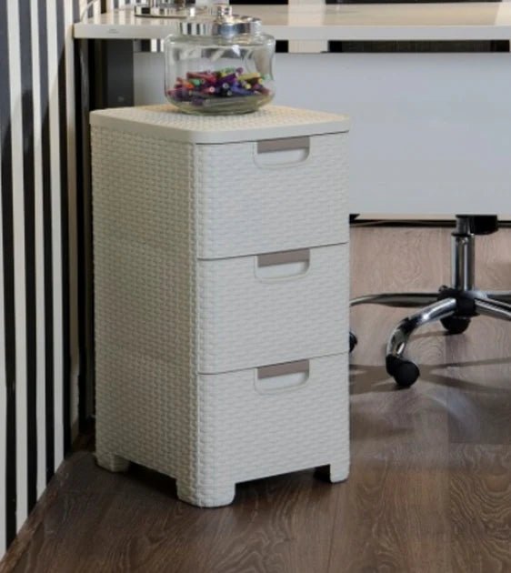 Curver Style Storage 3 Drawer Set - White (14L) - mazeproducts