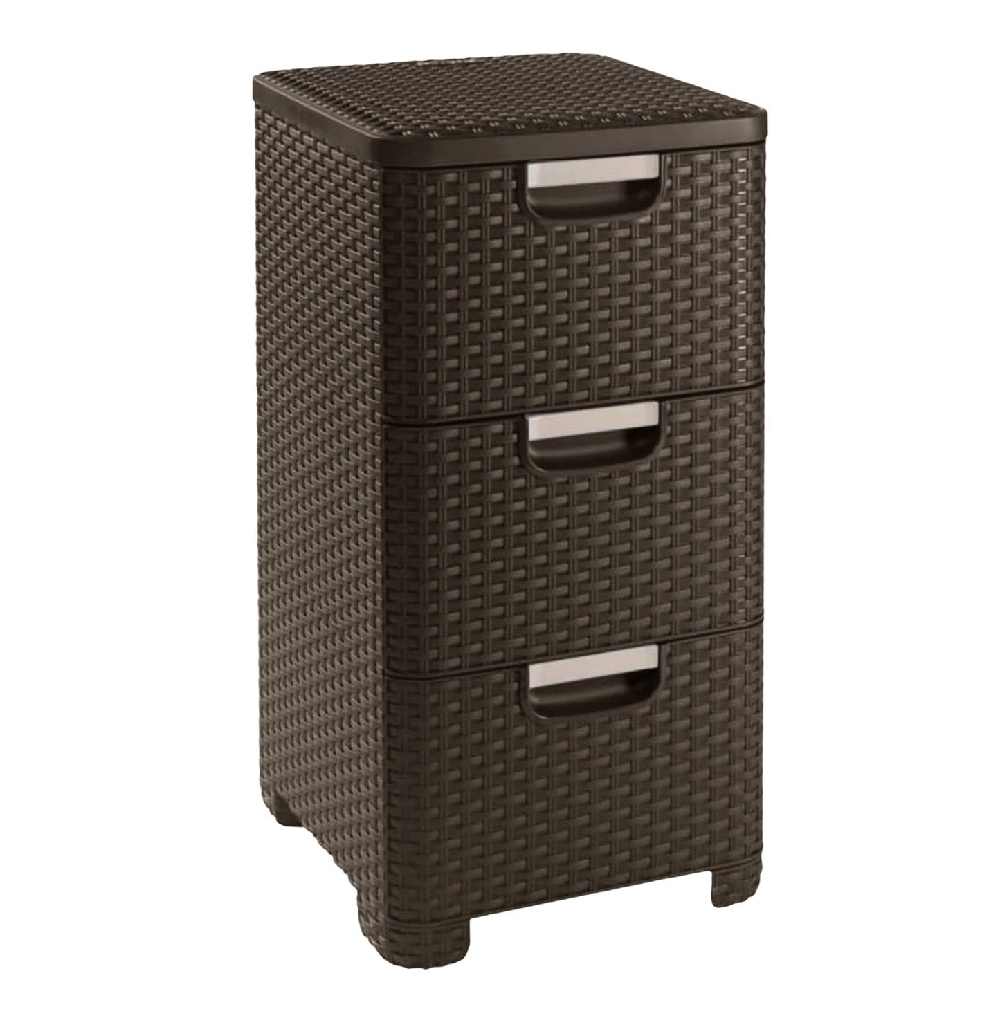 Curver Style Storage 3 Drawer Set - Brown (14L) - mazeproducts
