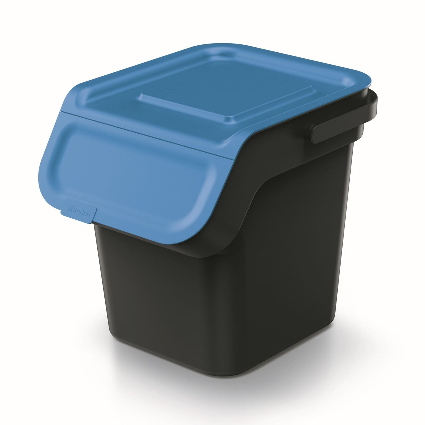 20L KADDI Q Waste Separation Bins - Set of 4 - Black - mazeproducts
