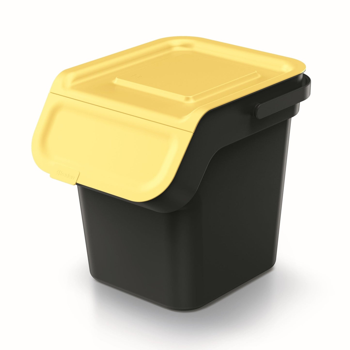 20L KADDI Q Waste Separation Bins - Set of 4 - Black - mazeproducts