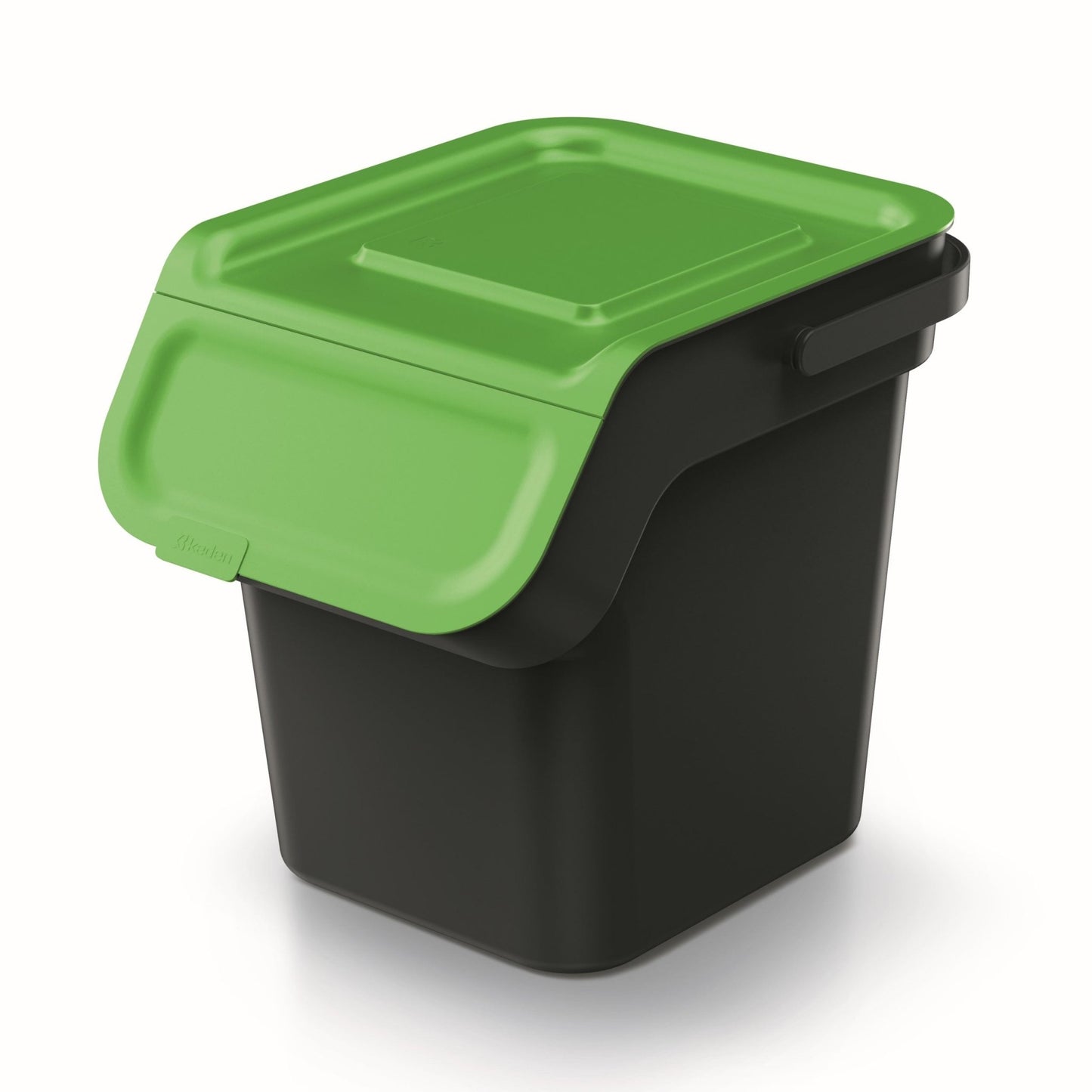 20L KADDI Q Waste Separation Bins - Set of 4 - Black - mazeproducts