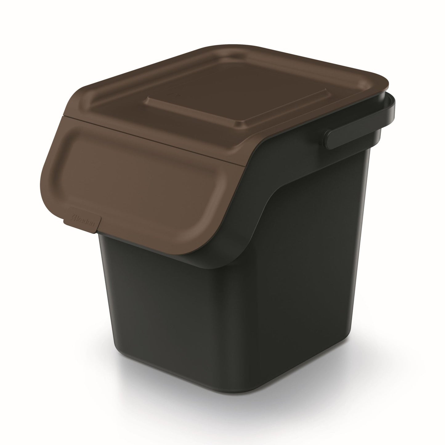 20L KADDI Q Waste Separation Bins - Set of 4 - Black - mazeproducts