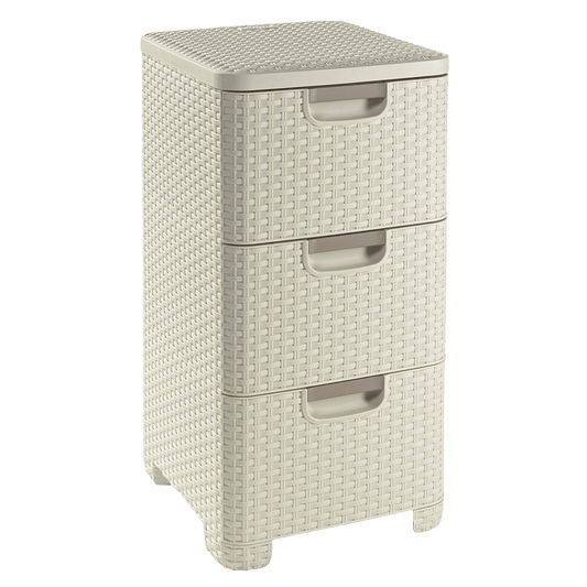Curver Style Storage 3 Drawer Set - White (14L) - mazeproducts