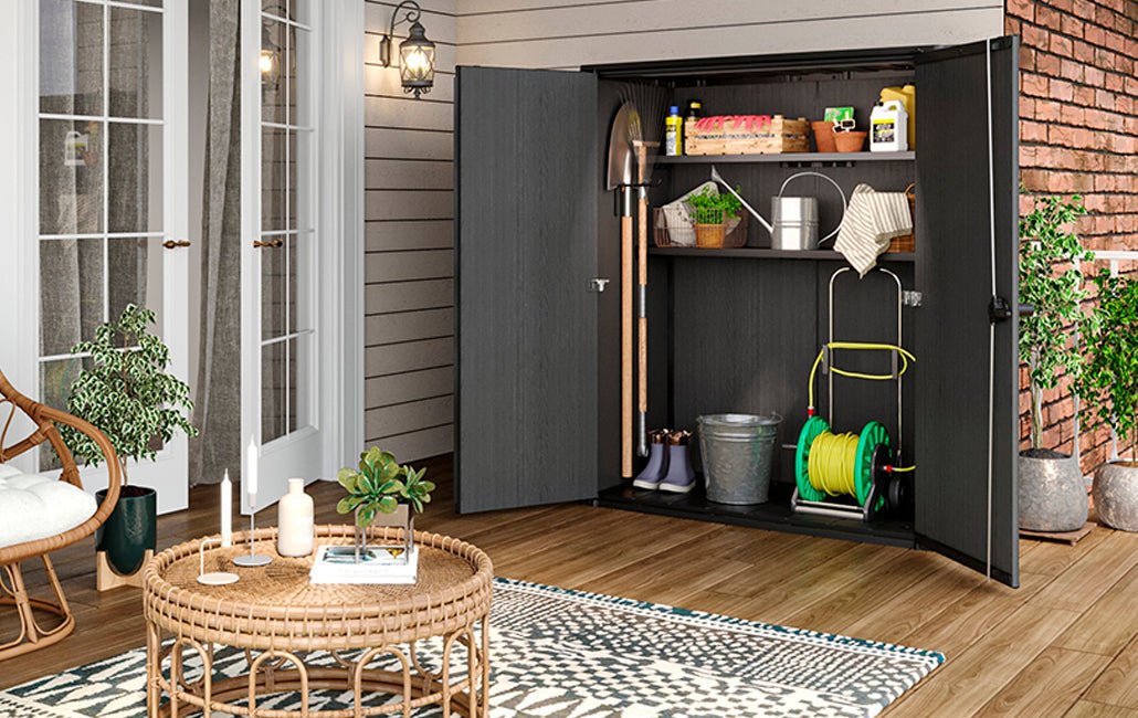 Keter Signature Vertical Shed - Stormgrey Look - mazeproducts