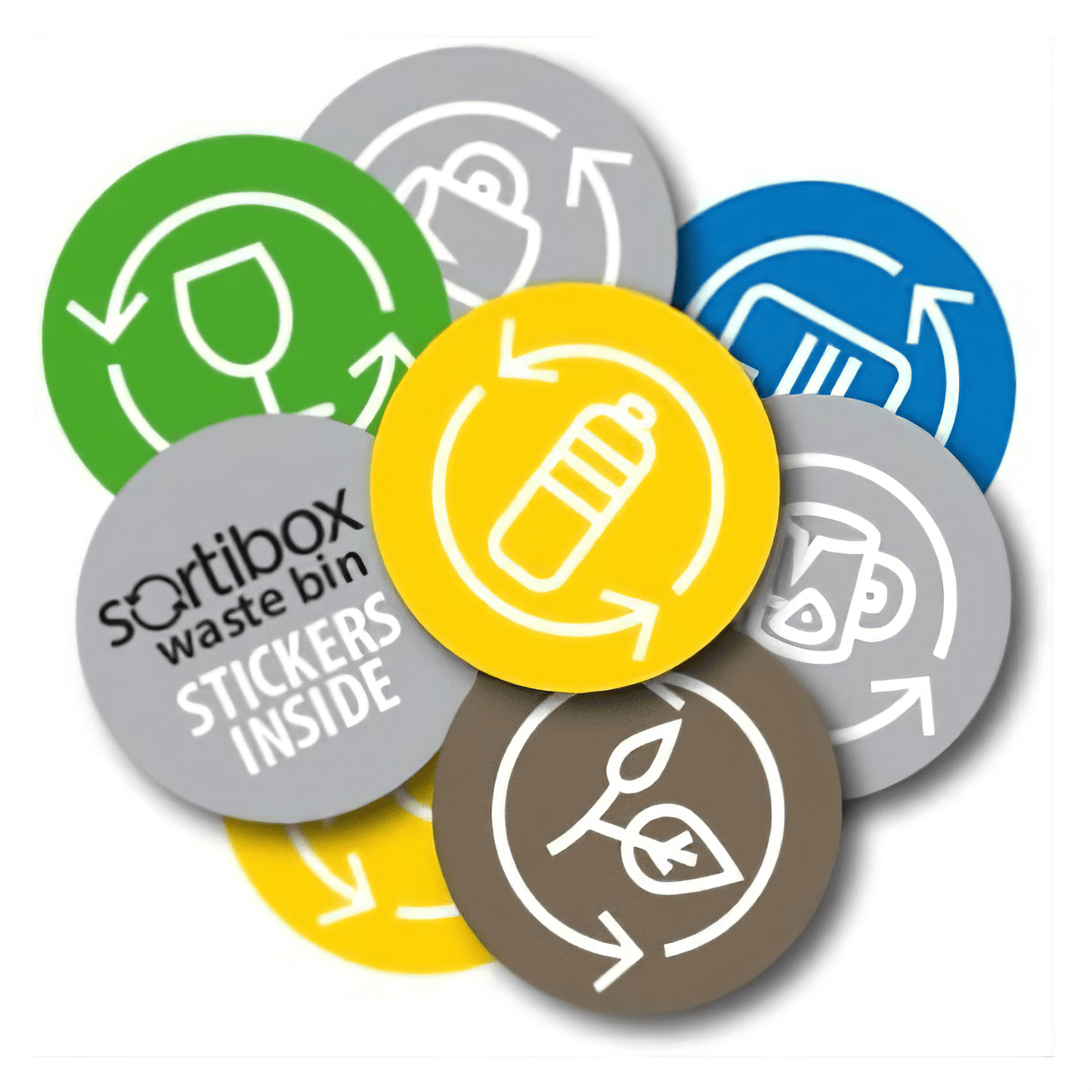 25L SORTIBOX K Waste Separation Bins - Set of 4 - Grey - mazeproducts