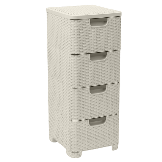 Curver Style Storage 4 Drawer Set - White (14L) - mazeproducts