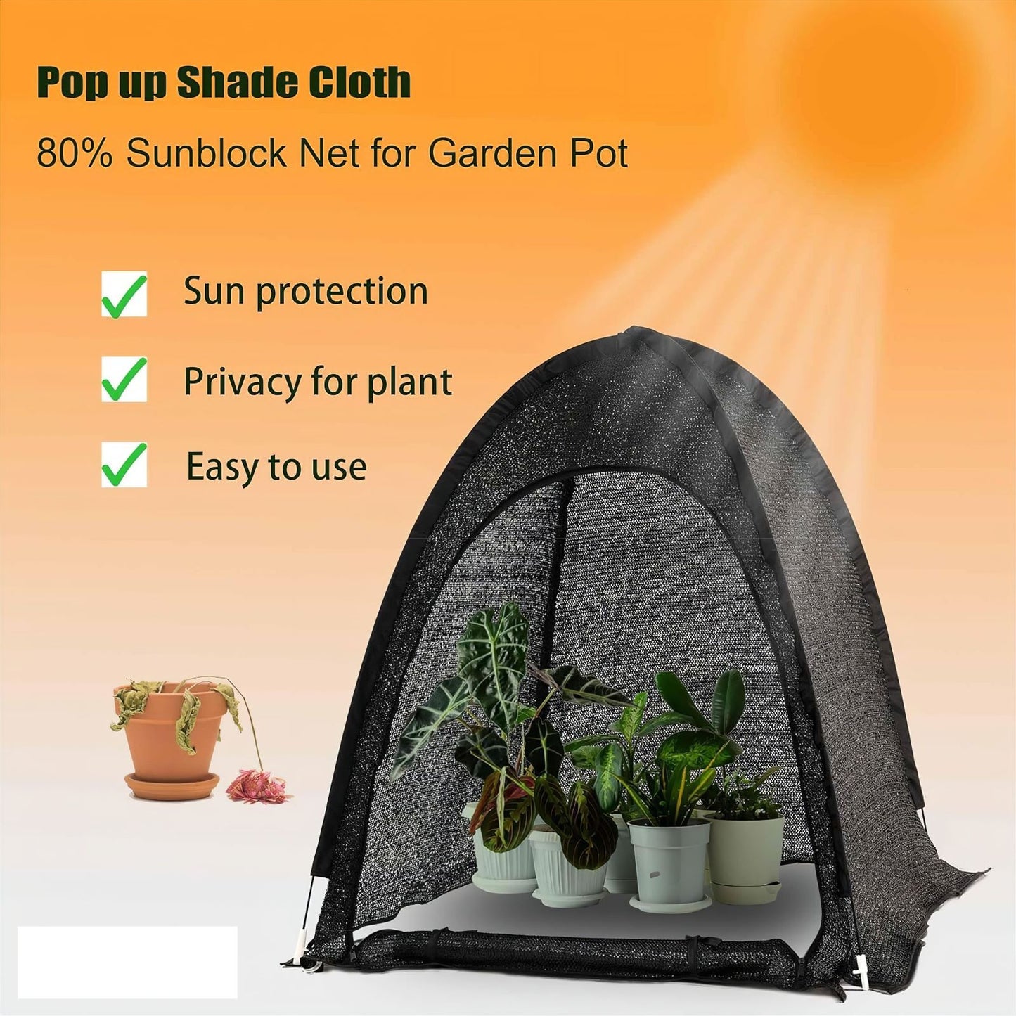 3pk Pop up SHADE Cover - 0.92m2 x 1m High - mazeproducts