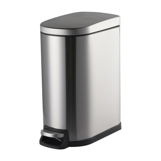 Stainless Steel Narrow Pedal Bin - 40L - mazeproducts