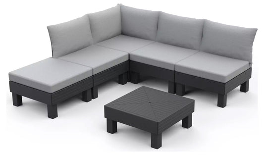 Keter Elements 5 Seater Modular Lounge Set - mazeproducts