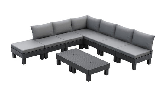 Keter Elements 7 Seater Modular Lounge Set - mazeproducts
