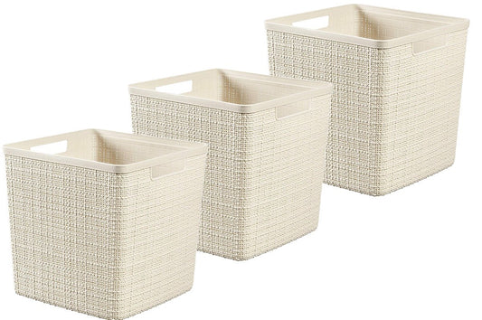 Curver Jute Basket (Large) - 3 Pack - mazeproducts