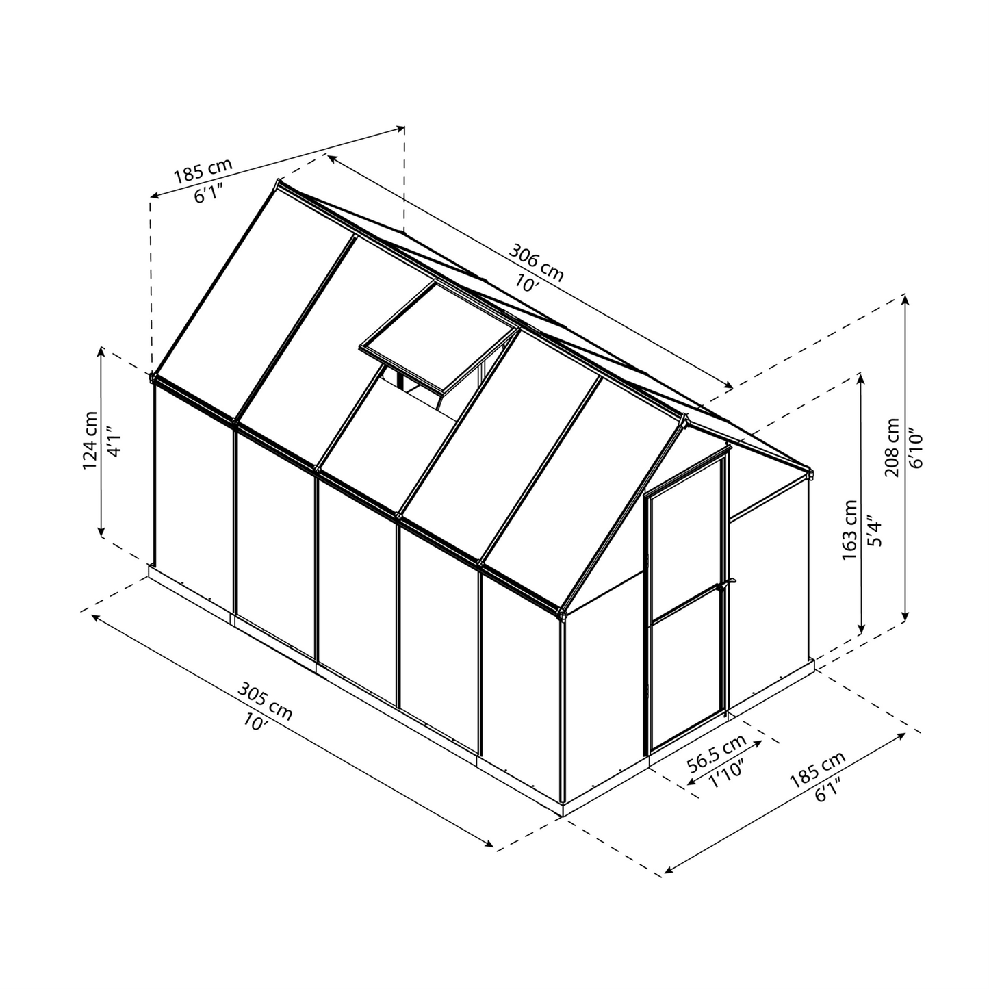 PRE ORDER: OCT. - 6' x 10' Mythos Greenhouse (1.9m x 3.1m) - mazeproducts