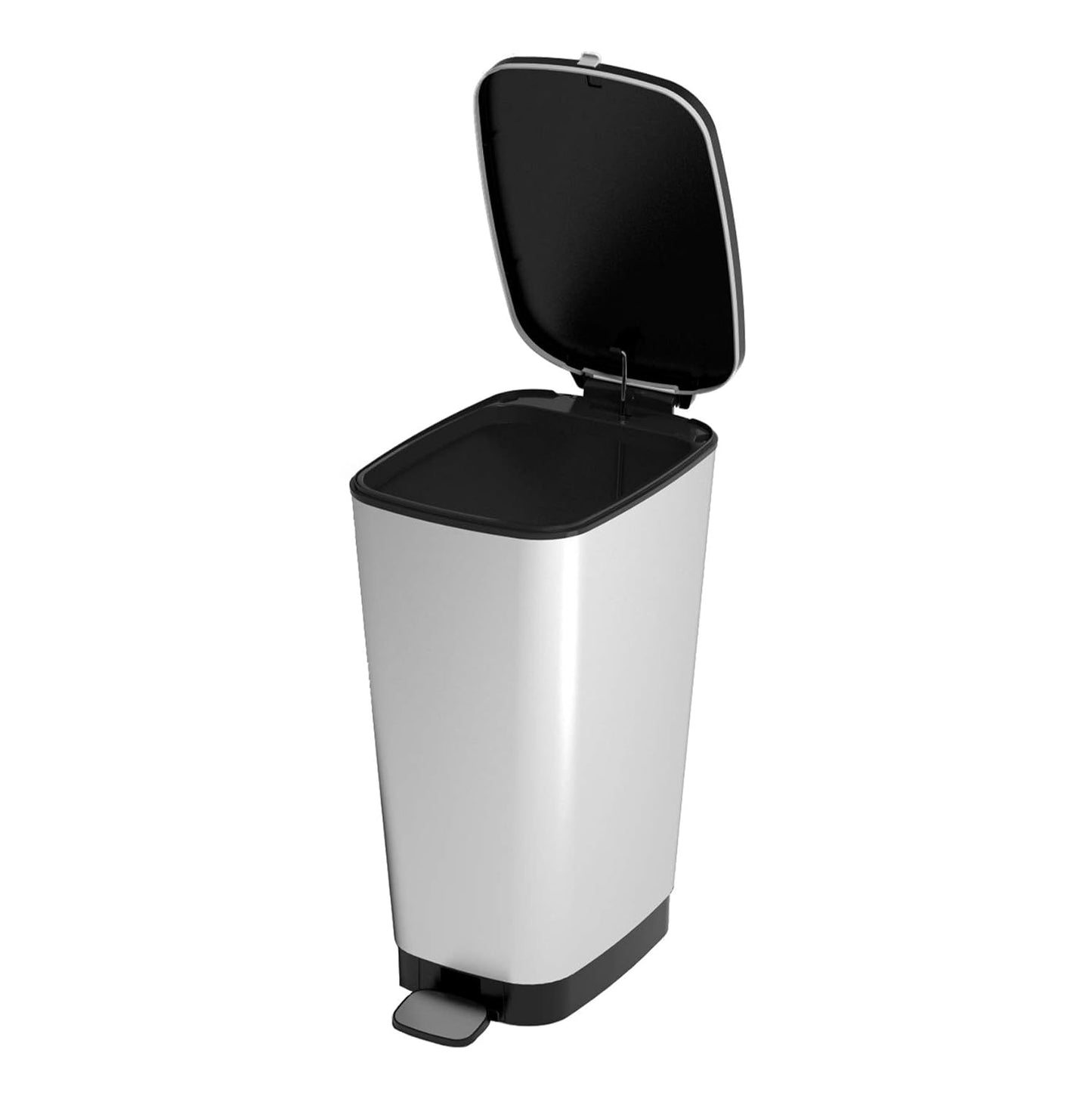 Curver Chic 45L Pedal Bin - Steel Look - mazeproducts