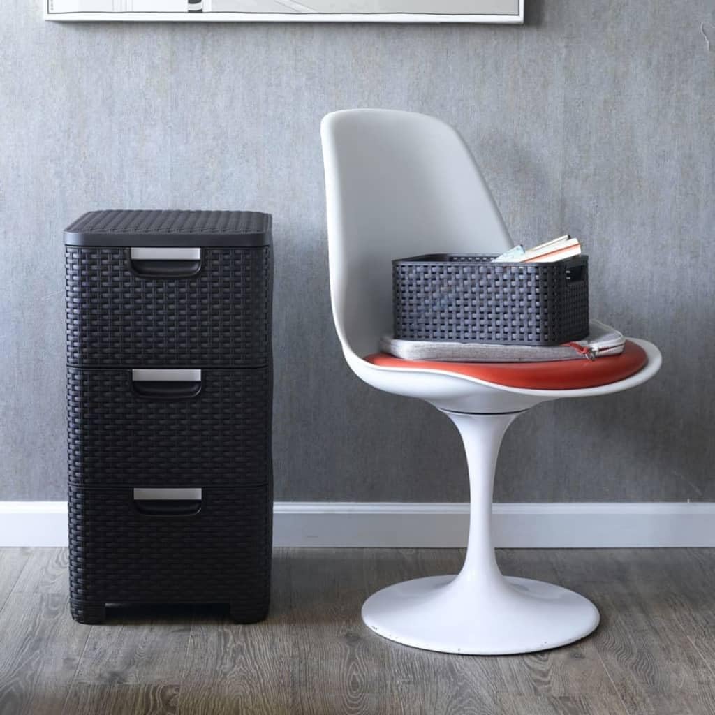 Curver Style Storage 3 Drawer Set - Grey (14L) - mazeproducts