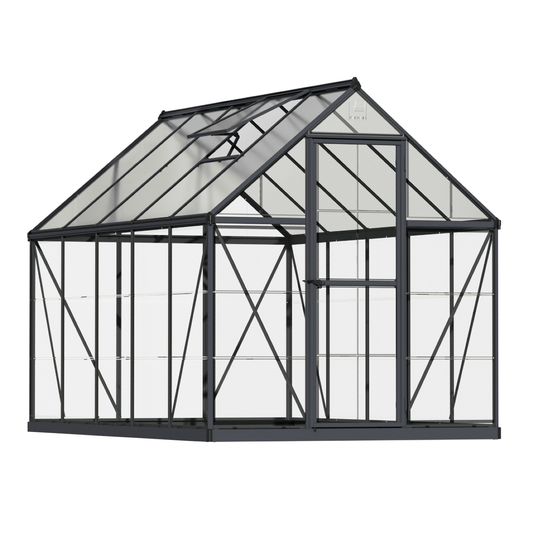 PRE ORDER: NOV. - 6' x 10' Hybrid Greenhouse - Grey Frame (1.9m x 3.1m) - mazeproducts