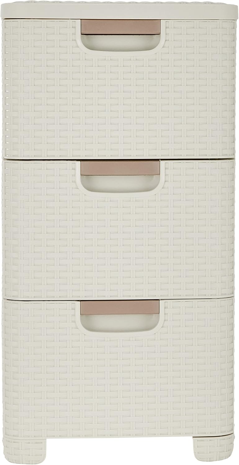 Curver Style Storage 3 Drawer Set - White (14L) - mazeproducts