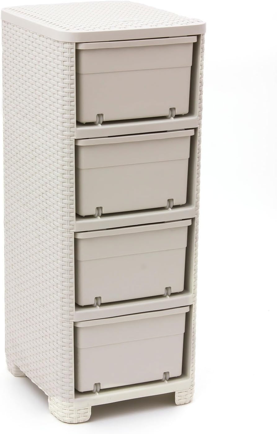 Curver Style Storage 4 Drawer Set - White (14L) - mazeproducts