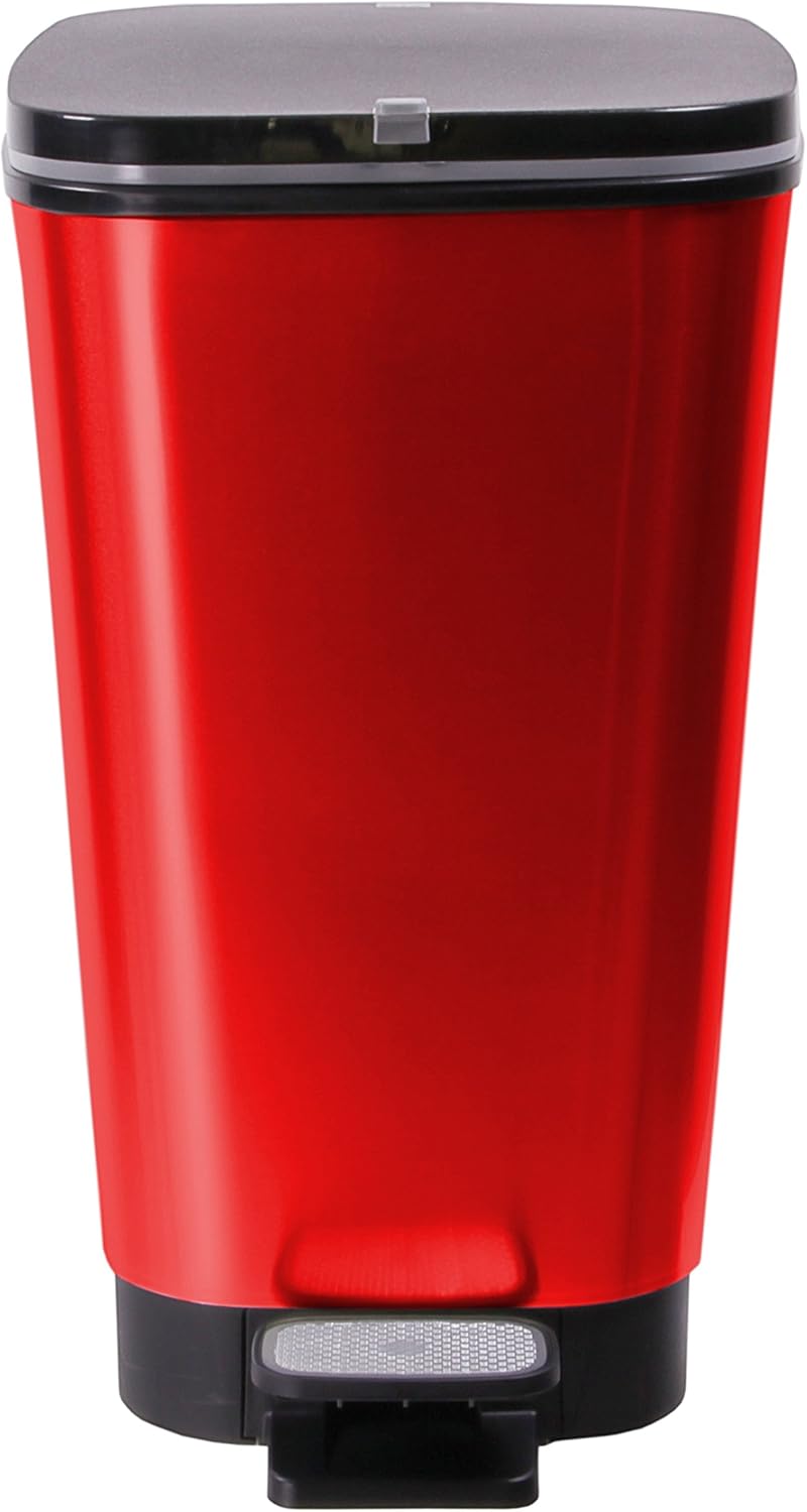 Curver Chic 45L Pedal Bin - Red - mazeproducts