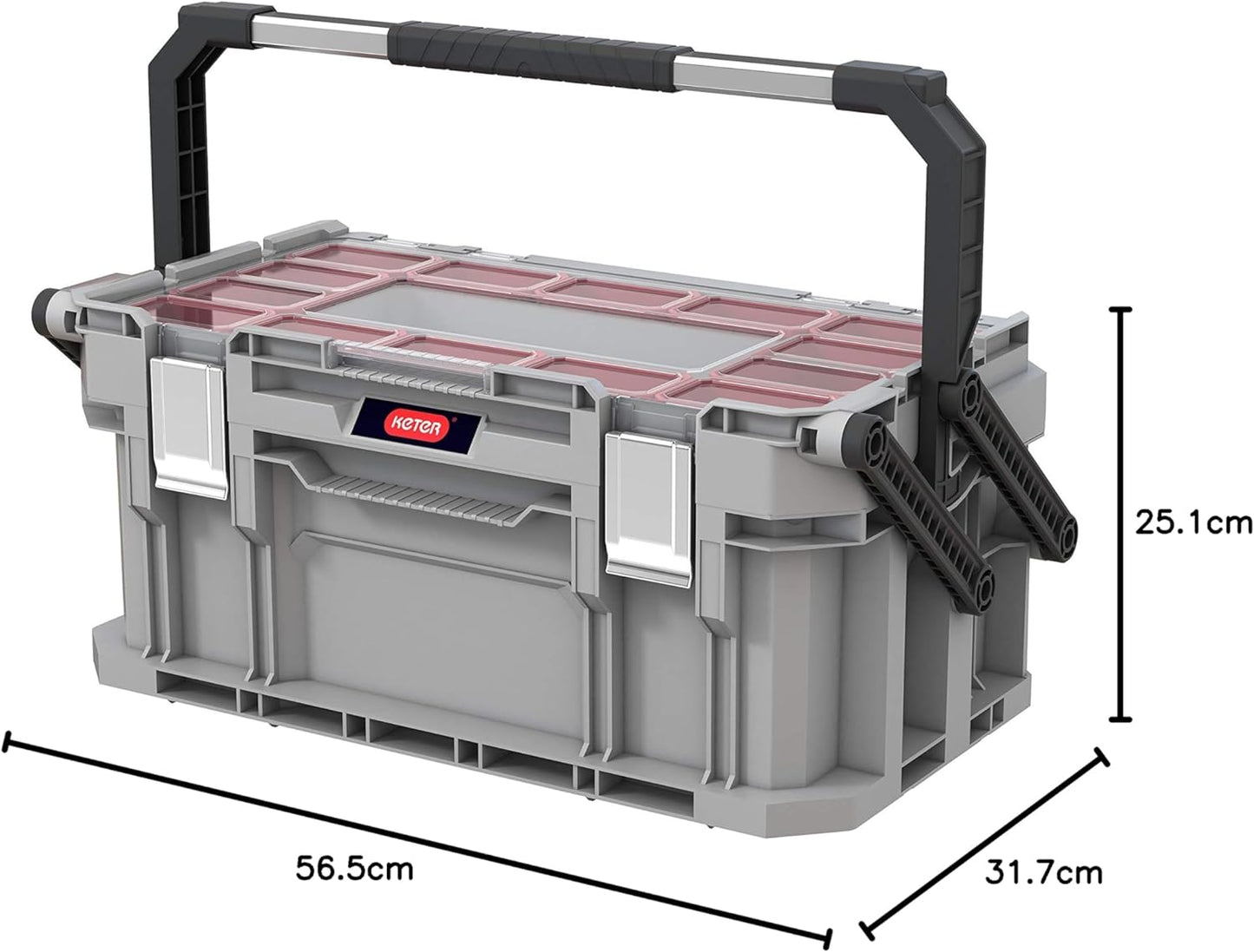 Keter Connect Cantilever Toolbox - Grey - mazeproducts