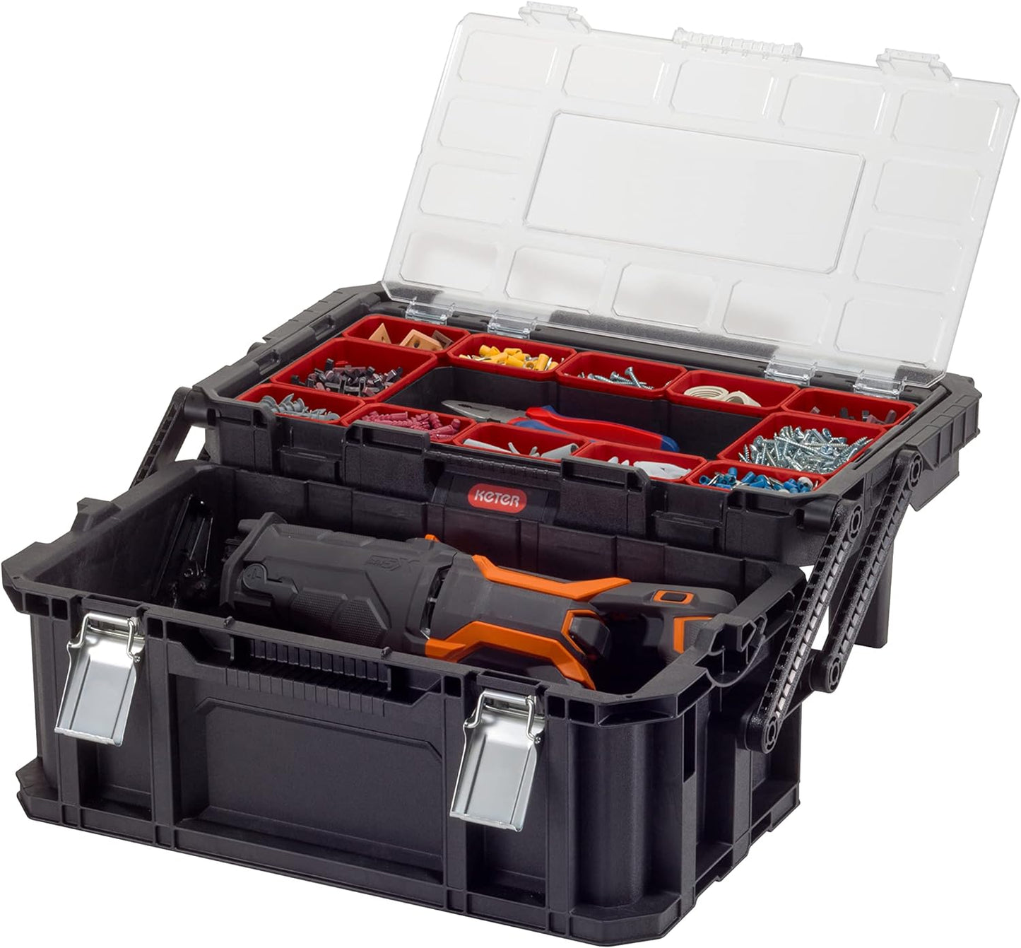 Keter Connect Cantilever Toolbox - Black - mazeproducts