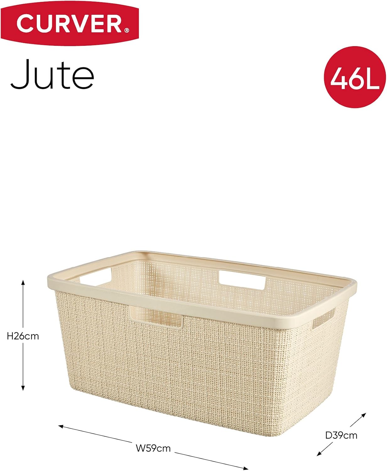 Curver Jute Laundry Basket - mazeproducts
