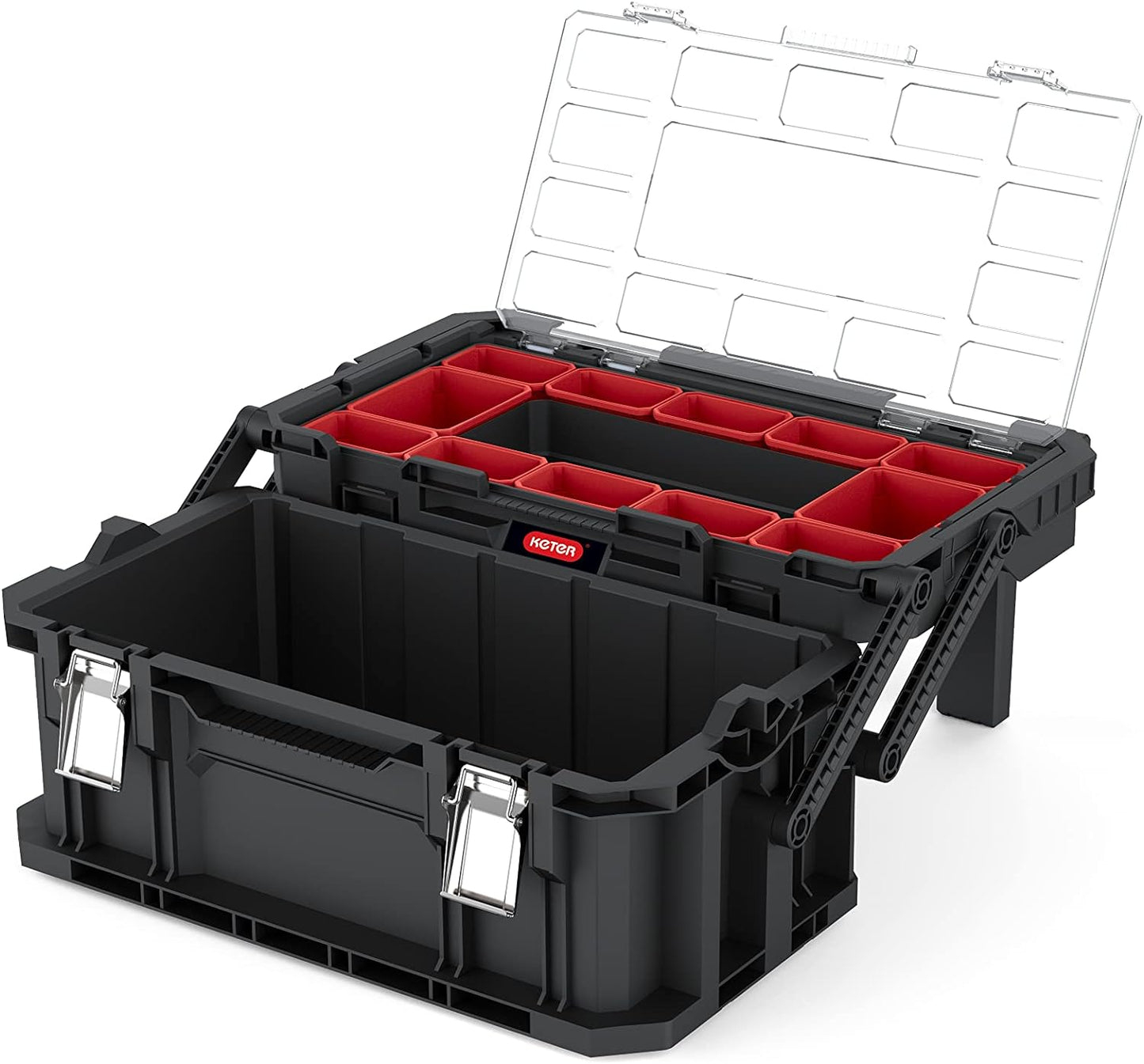 Keter Connect Cantilever Toolbox - Black - mazeproducts