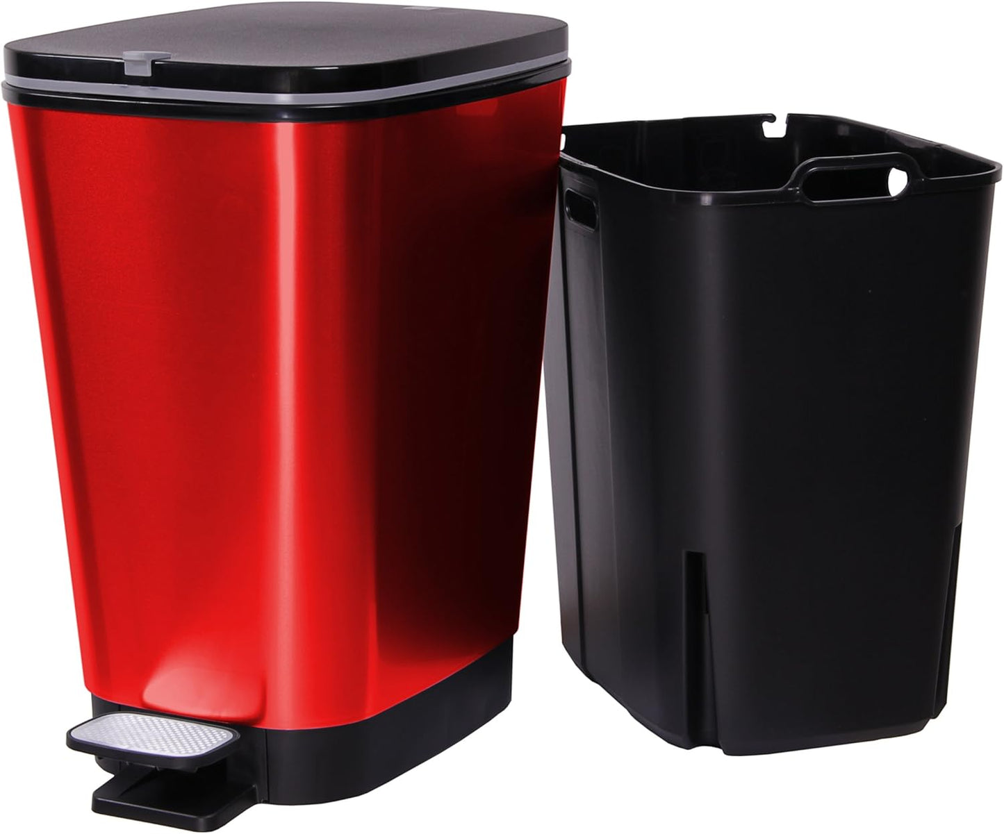 Curver Chic 45L Pedal Bin - Red - mazeproducts
