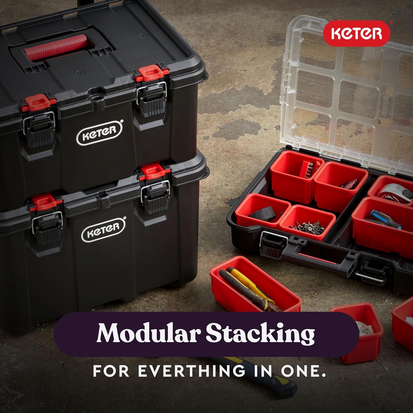 Keter STACK N’ ROLL Toolbox - mazeproducts