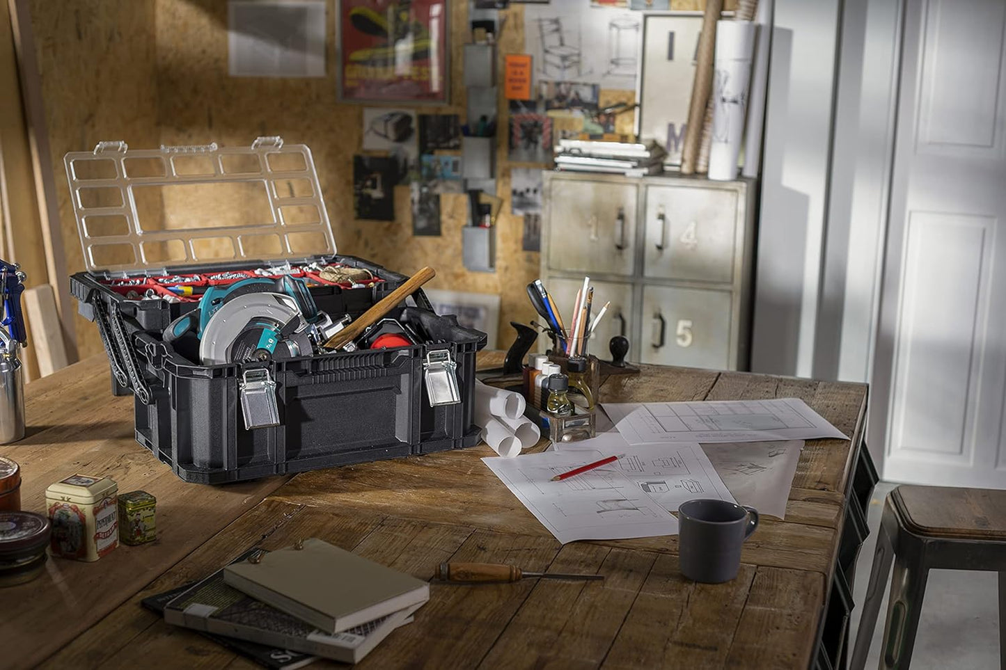 Keter Connect Cantilever Toolbox - Black - mazeproducts