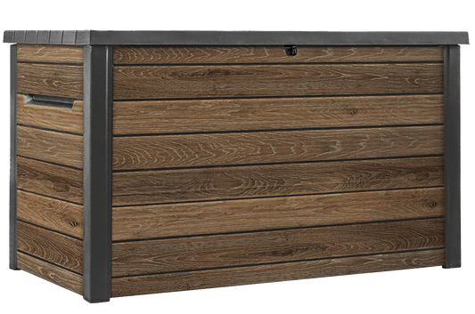 Keter Signature 870L Storage Box - Walnut Look - mazeproducts