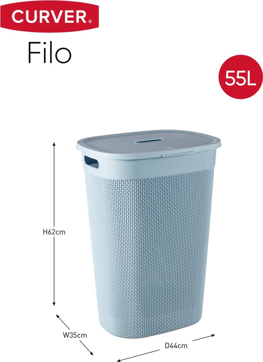 KIS Filo Laundry Hamper - Light Blue - mazeproducts