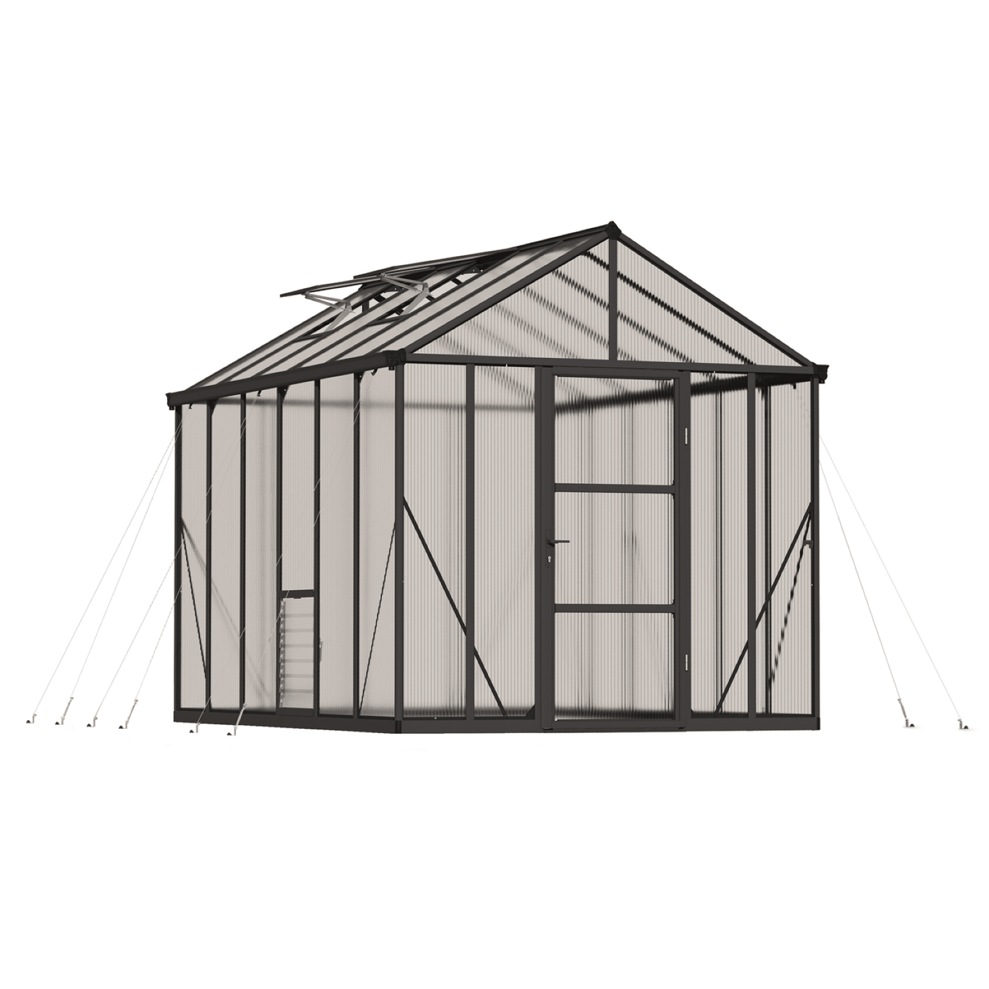 PRE ORDER: OCT. - GLORY 8' x 12' Premium Greenhouse - Grey Frame (2.5m x 3.7m) - mazeproducts