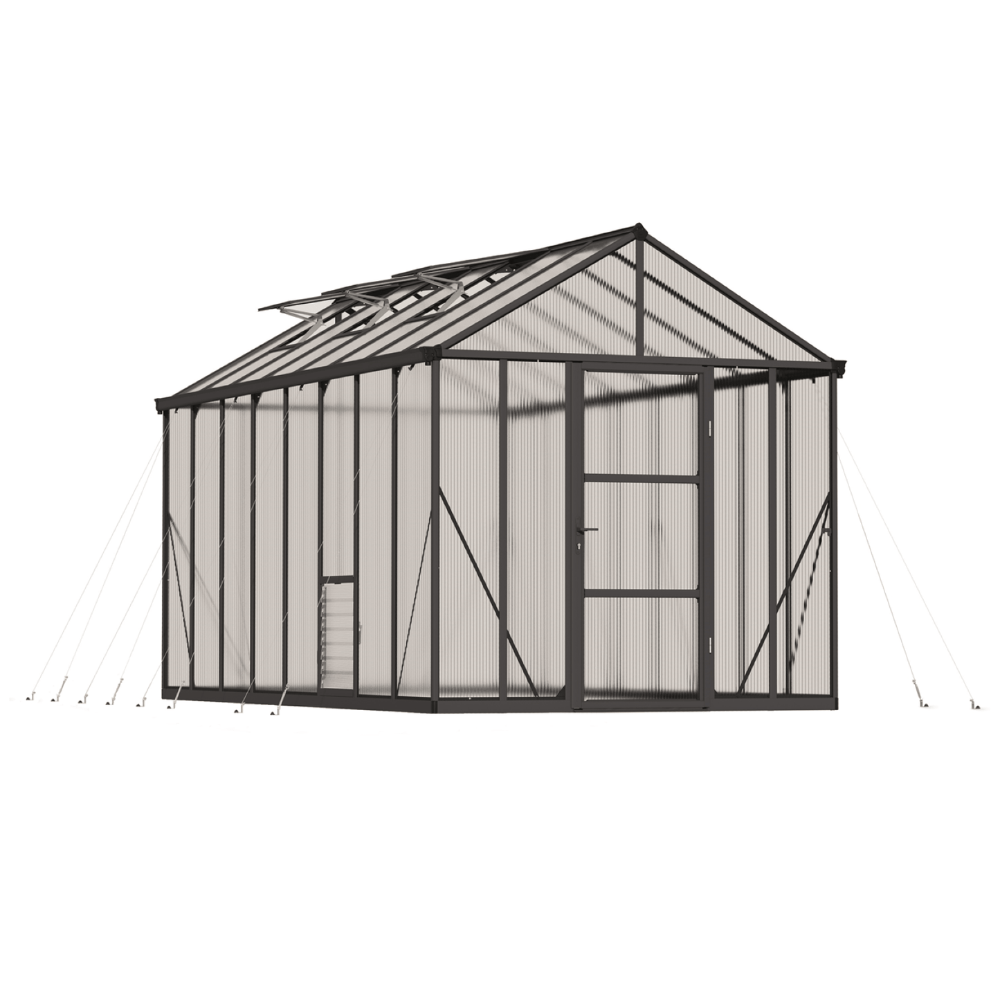 PRE ORDER: OCT. - GLORY 8' x 16' Premium Greenhouse - Grey Frame (2.5m x 4.9m) - mazeproducts