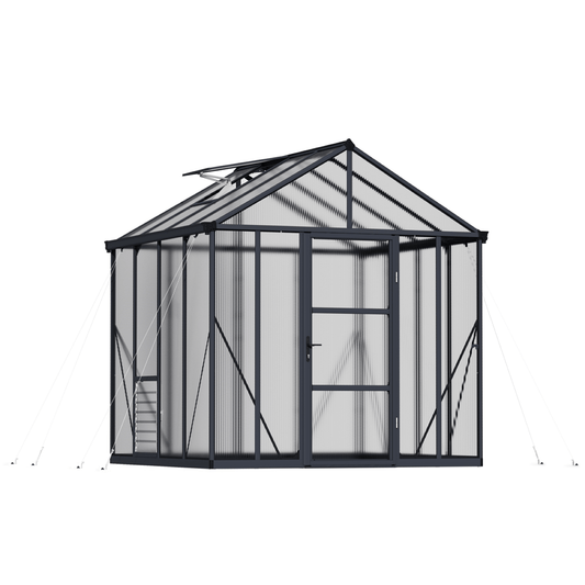 PRE ORDER: OCT. - GLORY 8' x 8' Premium Greenhouse - Grey Frame (2.5m x 2.5m) - mazeproducts
