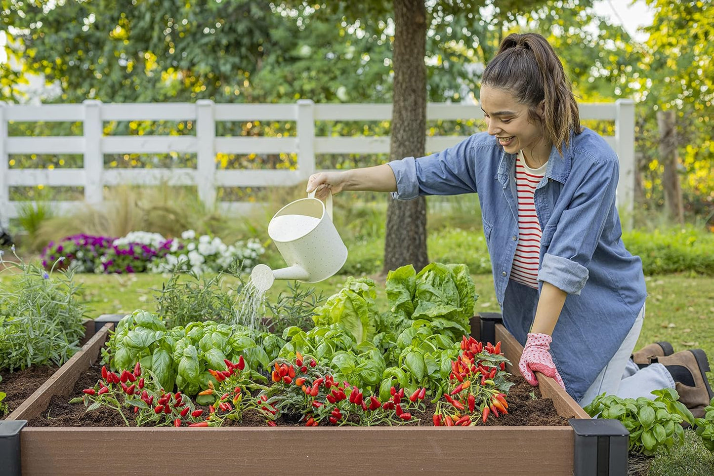 Keter Vista Garden Bed - Brown - mazeproducts