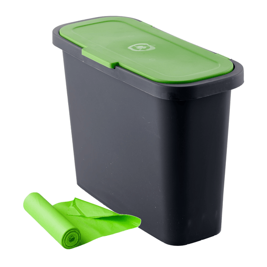 Compost Caddy Slim 2.4 Gal. (9lt) + 20 Compostable Bags - mazeproducts