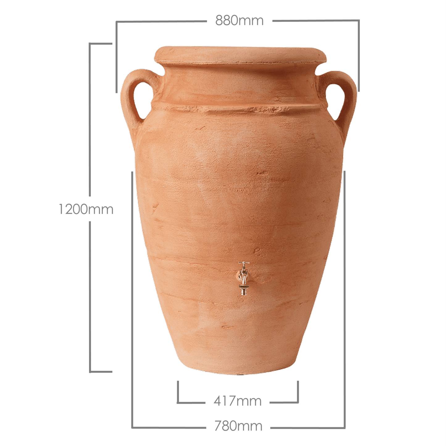 360L ANTIQUE Amphora MINItank - Terracotta - mazeproducts